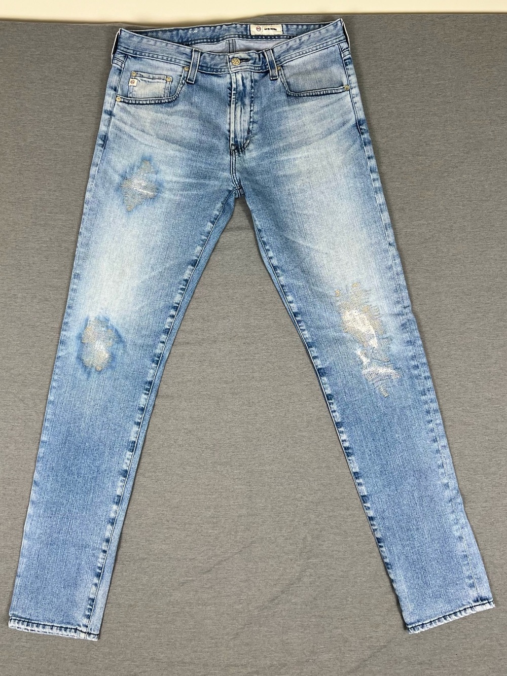 AG Adriano Goldschmied Light Blue Dylan Distressed Jeans